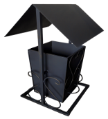 Урна уличная № 1 с крышей