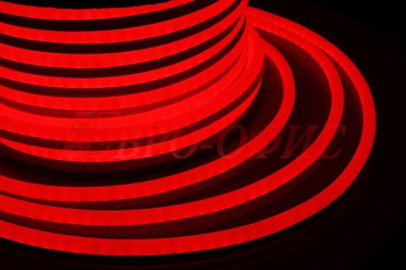 Гибкий Неон LED 360 (круглый) - красный, бухта 50м 131-032