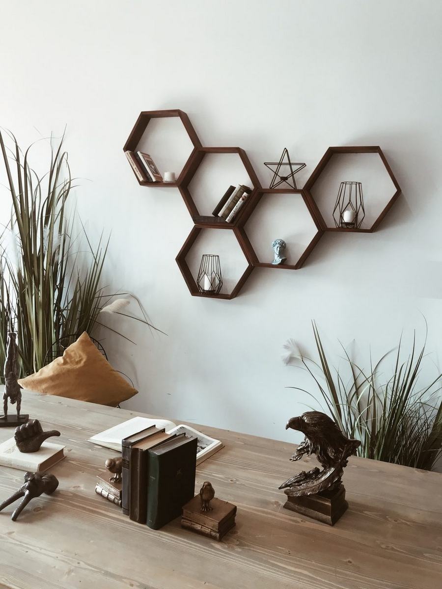 Навесная полка "Соты"