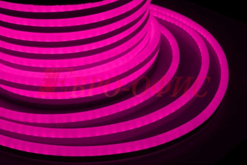 Гибкий Неон LED 360 (круглый) - розовый, бухта 50м 131-037