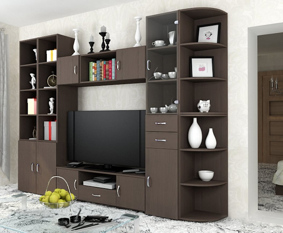 Гостиная "Слим практик" венге (6 элементов)