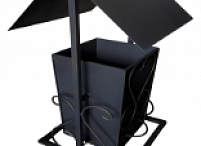 Урна уличная № 1 с крышей