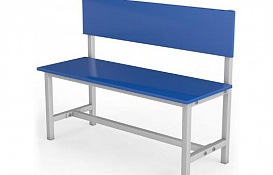 Скамейка для раздевалки со спинкой односторонняя ТМБ-Р2ЛДСП (настил ЛДСП)