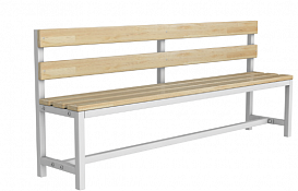 Скамейка для раздевалки со спинкой разборная ТМБ-Р2